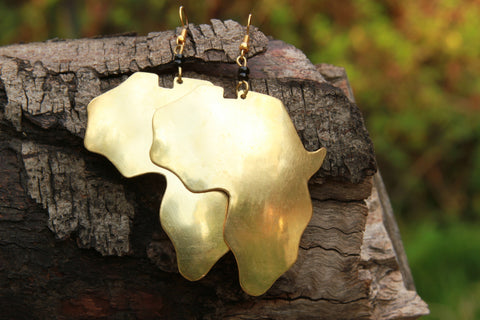 Gold Africa Earrings